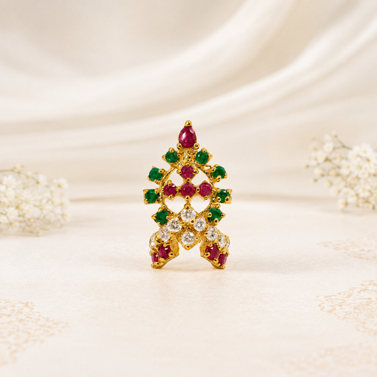 Bansuri Premium Multicolor Stone Studded Mukut for God | Designer Deity Crown for Laddu Gopal, Radha Krishna & Thakur Ji