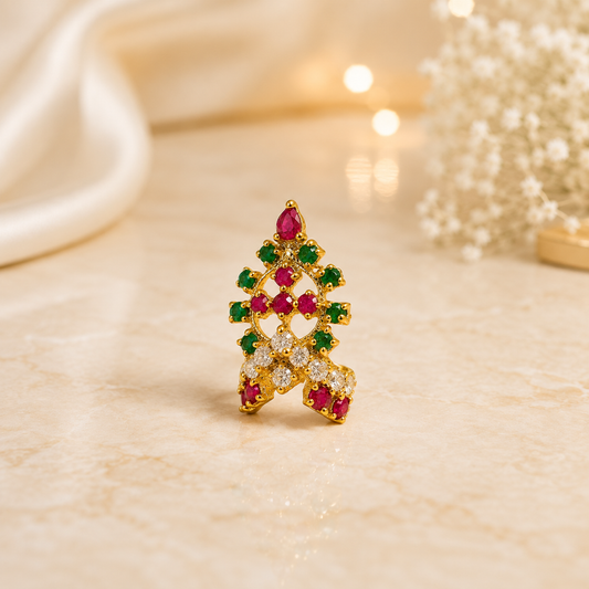 Bansuri Premium Multicolor Stone Studded Mukut for God | Designer Deity Crown for Laddu Gopal, Radha Krishna & Thakur Ji