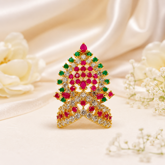 Bansuri Multicolor Stone Studded Deity Mukut for Laddu Gopal, Krishna Ji & Thakur Ji
