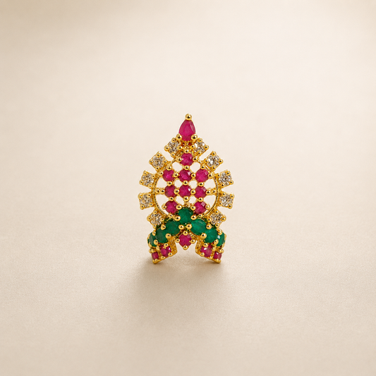 Bansuri Premium Stone Studded Deity Mukut for Laddu Gopal, Radha Krishna & God Idol | Multicolor Crown