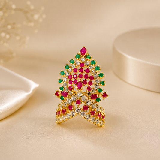 Bansuri Multicolor Stone Studded Deity Mukut for Laddu Gopal, Krishna Ji & Thakur Ji