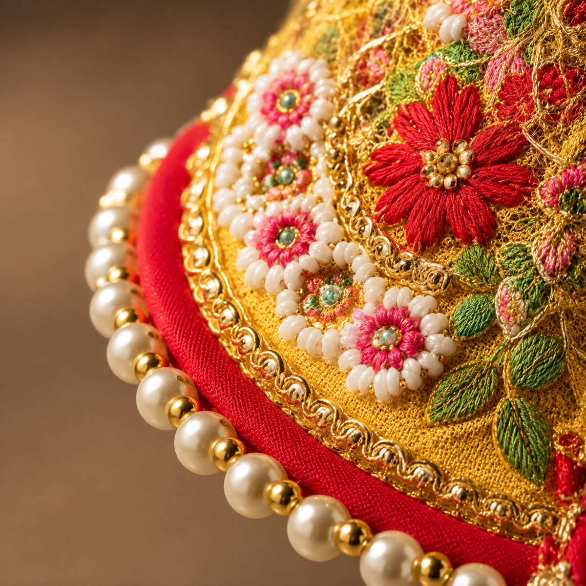 Bansuri Premium Handmade Floral Ganesh Lakshmi Poshak Set | Designer Ganesh Ji Lakshmi Mata Dress | Traditional Festival Shringar