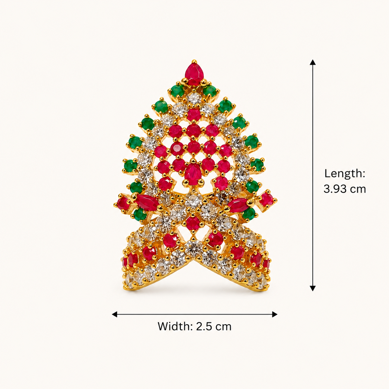 Bansuri Multicolor Stone Studded Deity Mukut for Laddu Gopal, Krishna Ji & Thakur Ji